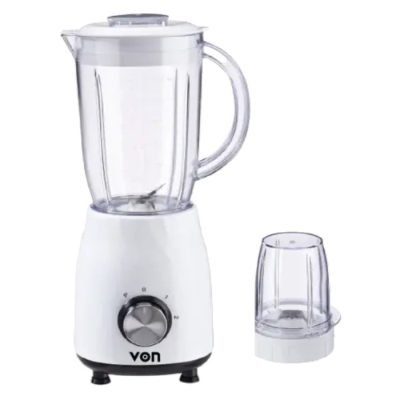Von Blender 2 In 1 With Grinder 1.2L 350W - White VBP351NLW