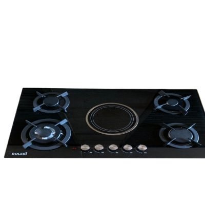 Bolesi Hob Built-in 4gas 1 Electric Tampered Glass Cooker HB-59035D