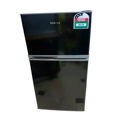 Ecomax Fridge 138L Double Door Fridge Energy Efficient Black
