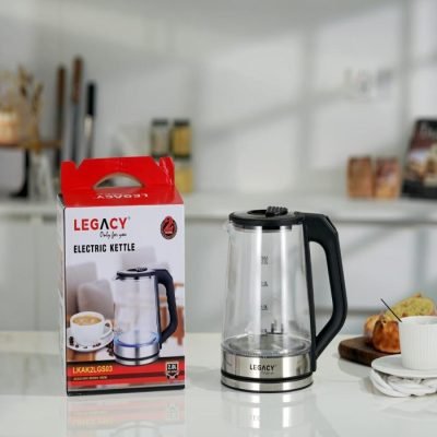 Legacy Kettle Black Glass Double Layer 3 Plug 2l LKAK2LGS03