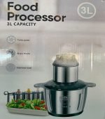 Electric Food Chopper 3l With Steel Bearing Head and Turbo speed