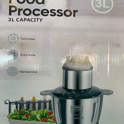 Electric Food Chopper 3l With Steel Bearing Head and Turbo speed