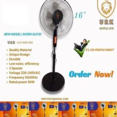 Euroken Fan 16" Modern Standing Fan 3- Speed