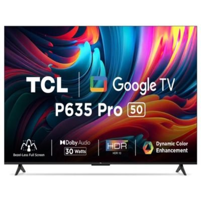 TCL TV 50 Inch Frameless 4K Ultra HD Google Tv  Voice Control