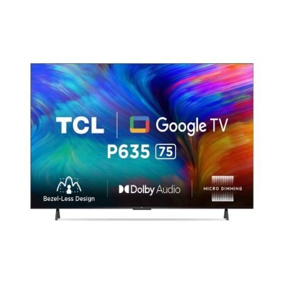 TCL TV 75" 4K UHD Google Tv  Voice Control  WI-FI  Netflix  4K HDR-75P635 + GIFTS