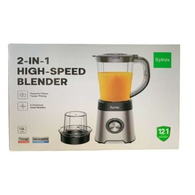 Syinix Blender 2 In 1, With Grinder 1.5Litres Q70BL1 - Black