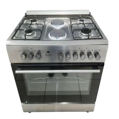 TLAC Cooker, Standing | 4 Gas Burners + 2 Electric Plates, Electric Oven  60×90 I-9012T