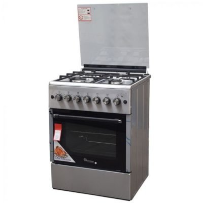 Ramtons Cooker,  4Gas + Electric Oven 60X60 Stainless Steel Cooker - RF/492