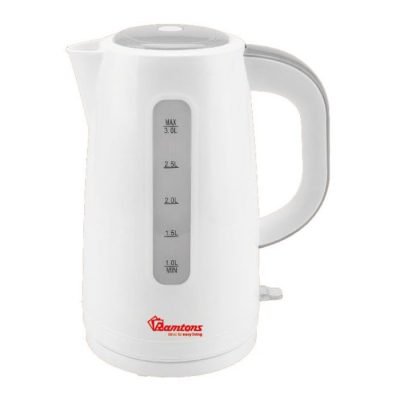 Ramtons Kettle, Cordless Electric Kettle 3 Liters White- RM/567
