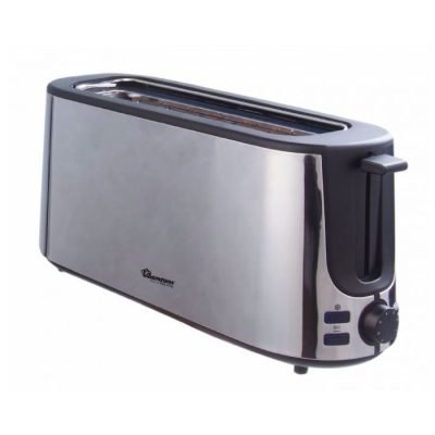 Ramtons Toaster, 2 Slice Wide Slot Pop Up Toaster Stainless Steel - RM/586
