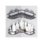 Nunix 3pcs corner storage rack, Bathroom storage rack with h-ooks - Image 2