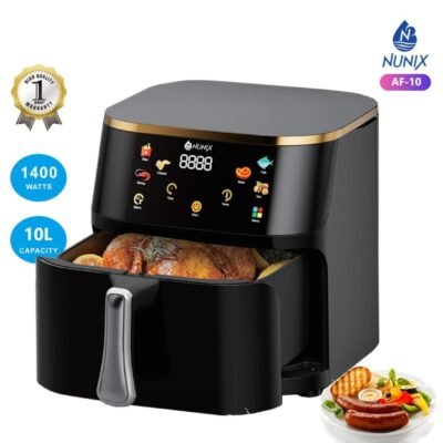 Nunix Air Fryer-Oil Free with Digital Touch Screen 10L