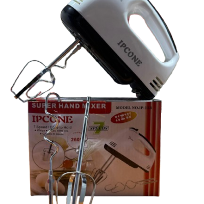 Ipcone Hand Mixer  Automatic 7 Speed High Power Electric 260W - White