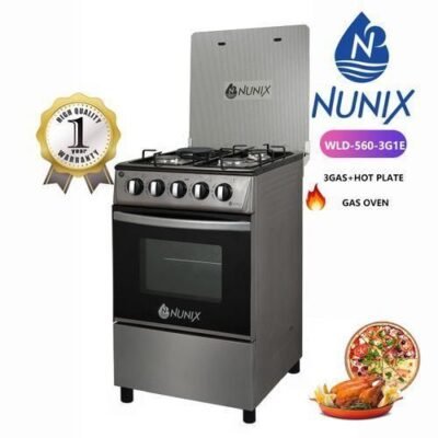 Nunix cooker Free Standing 3 Gas+1 Hotplate With Electric oven 1year warranty WLD-560-3G1E 50*55cm