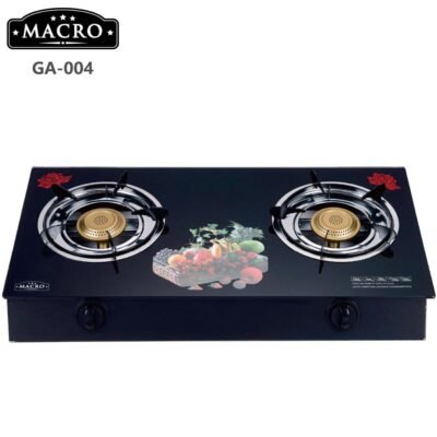 Macro Gas Cooker 2 Burner Glass Top