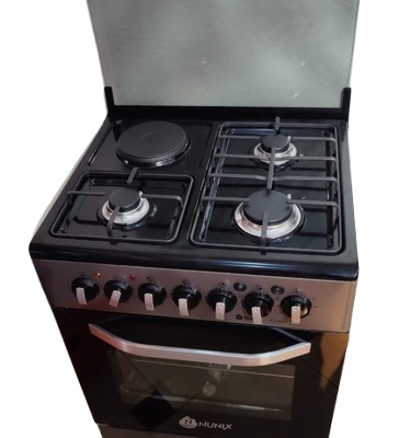 Nunix Cooker Free Standing 3 Gas Burners 1 Electric Plate  Eletric Oven 60*60