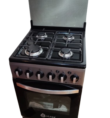 Nunix Cooker Free Standing 4 Gas Burner Cooker With Gas Oven