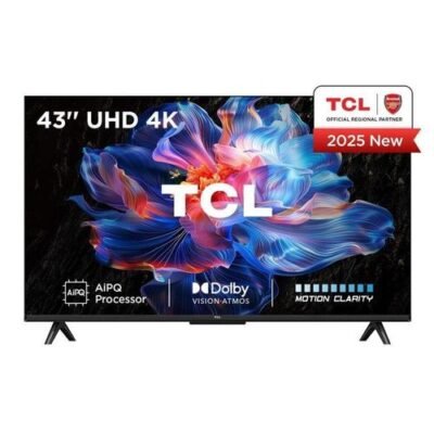TCL 43 Inch V6C 4K HDR Smart Google TV Ultra HD Direct LED, Netflix, YouTube, Dolby Audio, WiFi