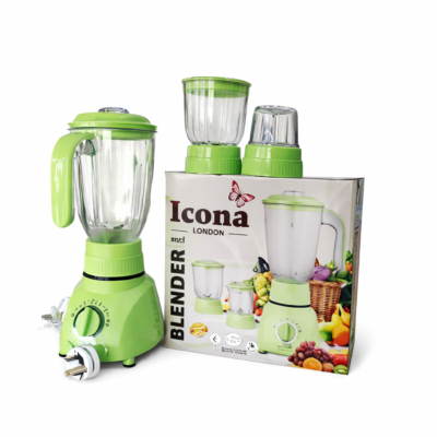 ICONA Blender, Grinder and Chopper 3 In 1 1.5L  Green ILB-1753GT