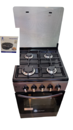 Nunix Cooker Freestanding 50×55cm 4-Gas Burner,Gas Oven with Free Gift KZ-560-GO-S