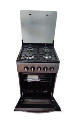 Nunix Cooker Freestanding 50×55cm 3Gas Burner, 1 Electric plate With Gas Oven KZ-560-3G1E-S - Image 2