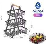 NUNIX 3 Layer Triangle Organizer Rack – Multi-Use Storage Shelf FR03