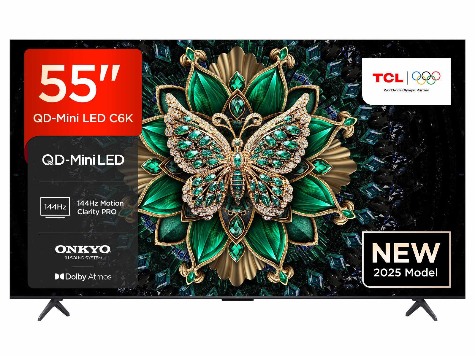 01-tcl-tv-55c6k TCL 55” C6K QD-Mini LED 4K Smart TV 144Hz, Dolby Atmos, ONKYO Sound, Google TV - Image 1