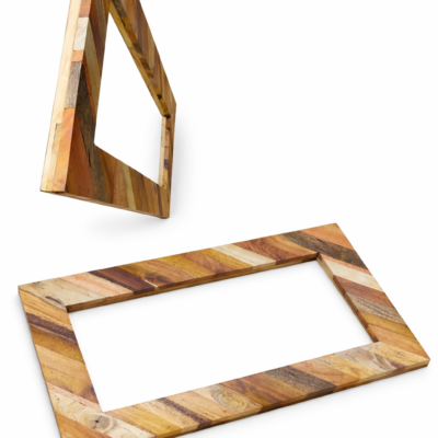 Handcrafted Wooden Cooker Frame 40 × 70 cm  Solid Wood Gas Hob Surround Trim for Built-In Stove Countertop