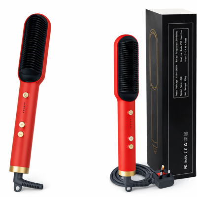 Professional Hair Straightener Comb  Electric Hot Brush Fast Heating Styling Tool