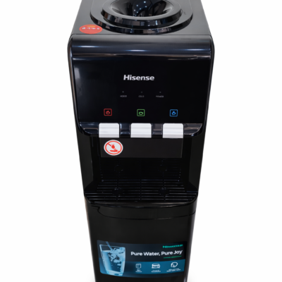 Hisense Water Dispenser H96WDTB3S1, Hot, Normal and Cold Compressor Cooling, Top Load With Storage Cabinet, Black
