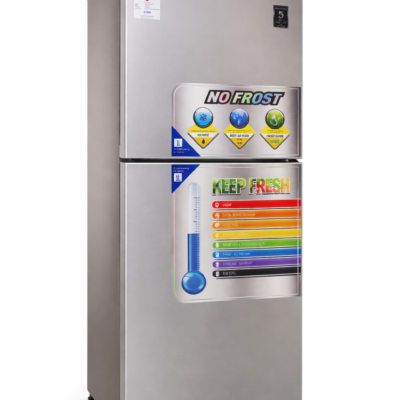 SmartPro 215L Double Door No Frost Refrigerator SFR-275-DT-I, Energy Saving, Fast Cooling, Low Noise, Silver