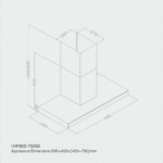 Haier 90CM Built-In Extractor Hood With LED Light – HCH-T390T7BX - Image 2