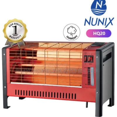 Nunix heater HQ20 2000W 3-Sided Quartz Room Heater with Humidifier – Energy-Efficient Indoor Space Heater with 1-Year Warranty