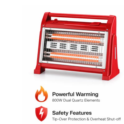 Nunix heater Lx-28 quartz halogen Portable electric with humidifier