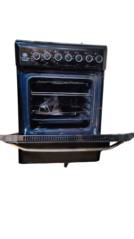 Bjs Everest 60x60 Cooker 3 Gas Burners + 1 Electric Plate, rapid plate, WOK triple ring burner, sensor, blue enamel oven, turbo fan, food warmer, Stainless Steel. Black - Image 4