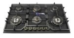 Bolesi 6 Burner Built-In Gas Hob with 2 WOK Burners, Golden Diamond Series Tempered Glass Cooker - Image 2