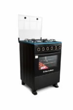ElectroMate 50x55 3+1 Gas Cooker With Electric Oven, 3 Gas Burners + 1 Electric Plate, Standing Cooker, Black