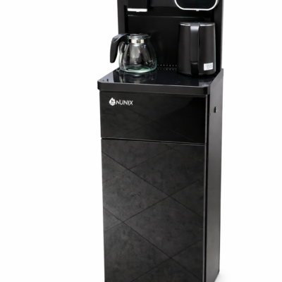 Nunix dispenser bottom load hot and cold, digital display, glass front black A1C-X2