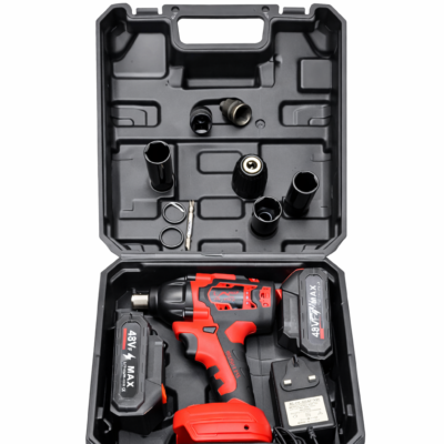 LAC Laichy Wrench Kit 48V Cordless Impact, Rechargeable Electric Drill Gun with 2 Batteries, Charger and Carry Case L-1313