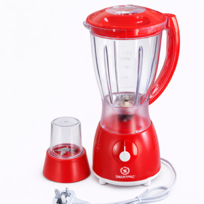 SmartPro Blender SBL-100R 1.5L 1500W – 4 Speed + Pulse, Heavy Duty Kitchen Blender with Grinder – Red