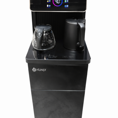 Nunix Dispenser A2C-X2 Smart Bottom Load With Coffee Maker, Bluetooth Speaker, USB & FM Radio – Hot & Cold