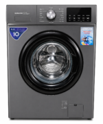 Globalstar GS-800GT Front Load Washing Machine 8KG – BLDC Inverter Motor, Fully Automatic, Energy Saving – Grey