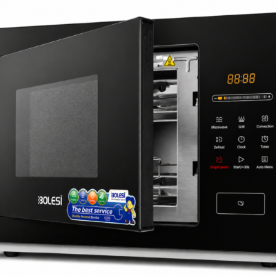Bolesi 28L Built-In Microwave Oven + Grill – BLS-WBL199, Smart Touch, Modern Kitchen Design, Black