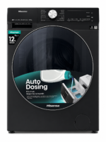 Hisense WD5S1245BB Washer And Dryer 12KG/8KG – Front Load, Inverter Motor, Steam Wash, Fully Automatic – Black