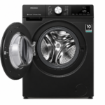 Hisense WD5S1245BB Washer And Dryer 12KG/8KG – Front Load, Inverter Motor, Steam Wash, Fully Automatic – Black - Image 2