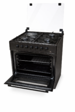BJS Cooker 60x60 3 Gas + 1 Electric Hot Plate With Turbo Fan Electric Oven, BJS606031 Black - Image 2