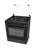 BJS Cooker BJS60604G 60x60 4 Gas Burners with Electric Oven, Black