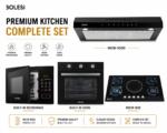 Bolesi 90cm Built-In Kitchen Set, Hob, Hood, Oven And Microwave Combo, Modern Luxury Kitchen Appliances