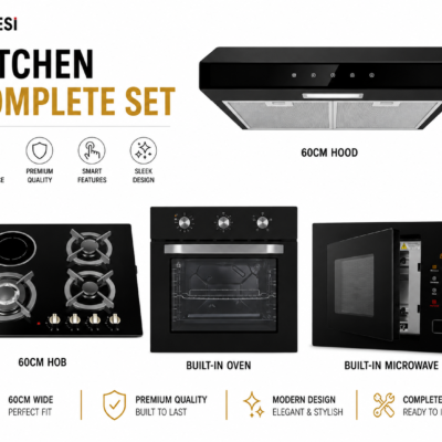 Bolesi 60cm Built-In Kitchen Set, Hob, Hood, Oven And Microwave Combo, Modern Luxury Kitchen Appliances