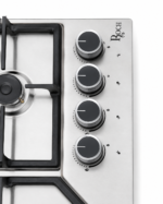 Roch AR9050-FIE 90CM Built-In Gas Hob, 4 Burners, Triple Ring Wok Burner, Auto Ignition, Stainless Steel, Cast Iron Pan Supports - Image 2